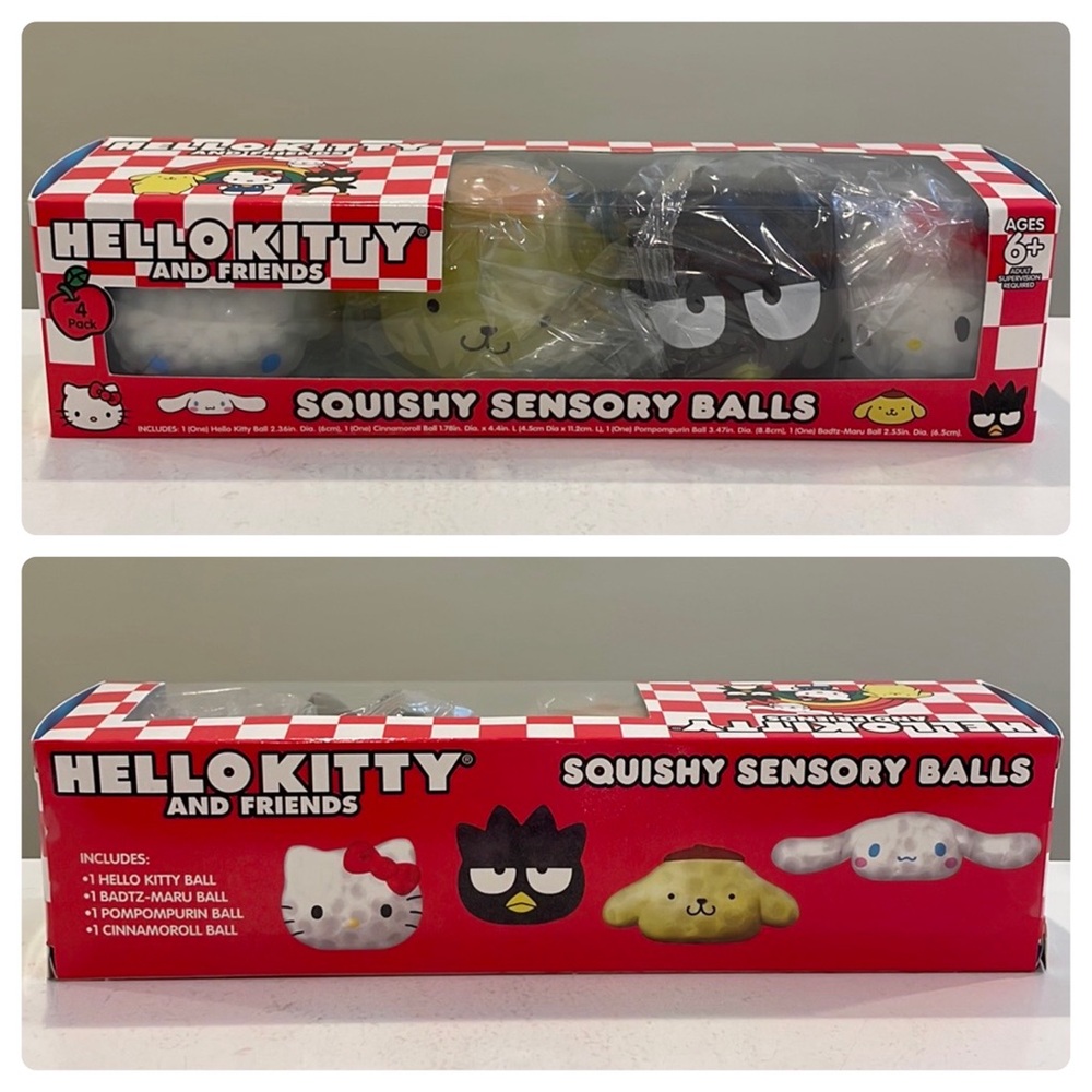 New Sanrio & Friends Squishy Sensory Balls- Hello Kitty Badtz-maru Cinnamoroll…